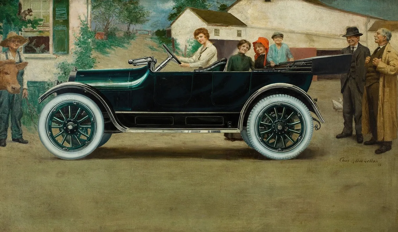 Fisk Tire Company Wall Art by Charles Archibald Maclellan - High-Resolution Digital Print