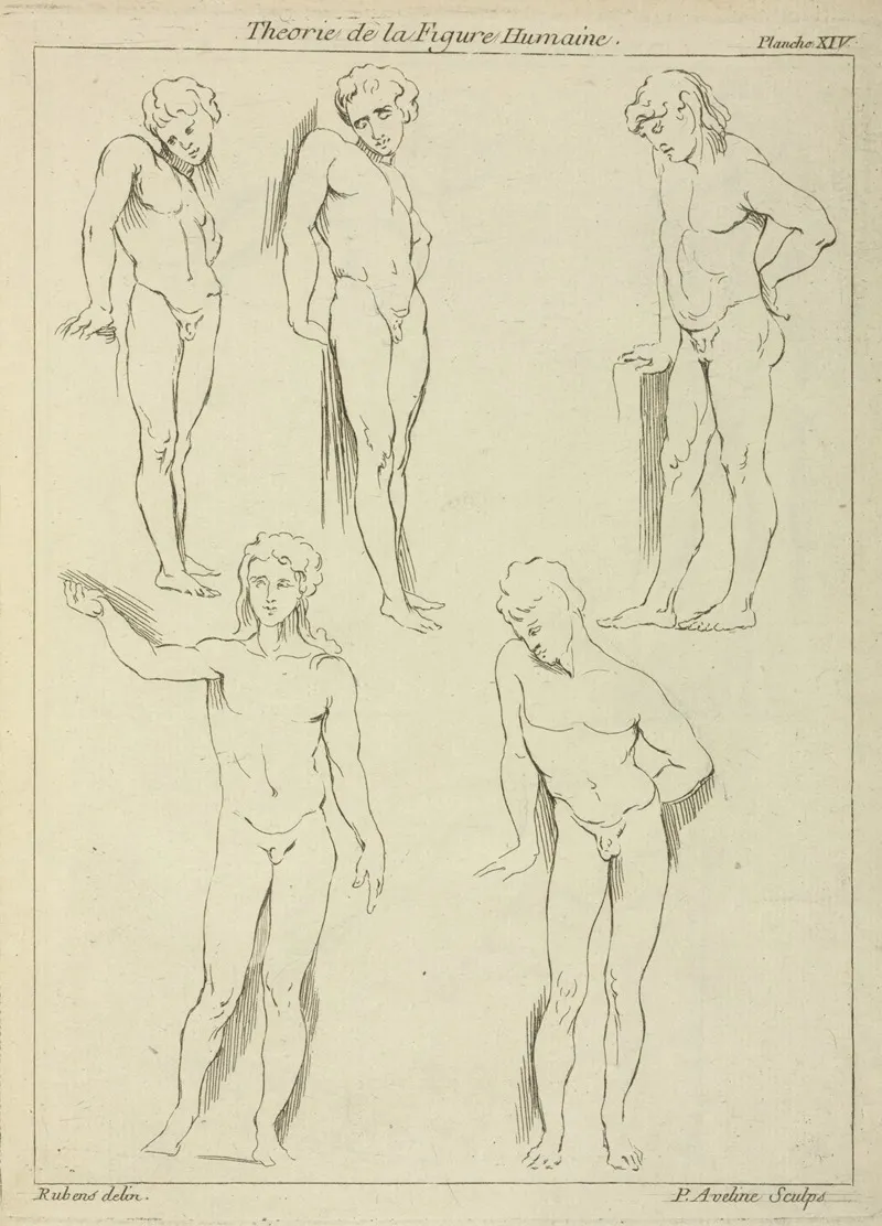Five Male Figures Wall Art by Peter Paul Rubens - High-Resolution Digital Print