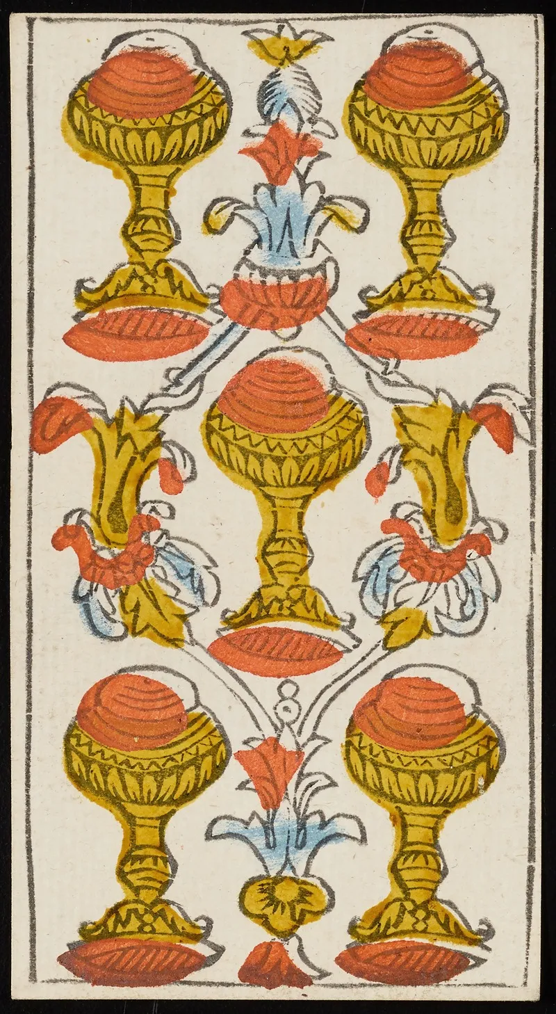 Five Of Cups Wall Art by Claude Burdel - High-Resolution Digital Print