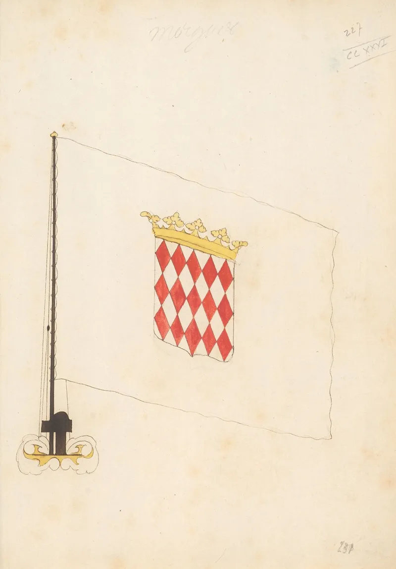 Flag Of Monaco Wall Art by Anonymous - High-Resolution Digital Print