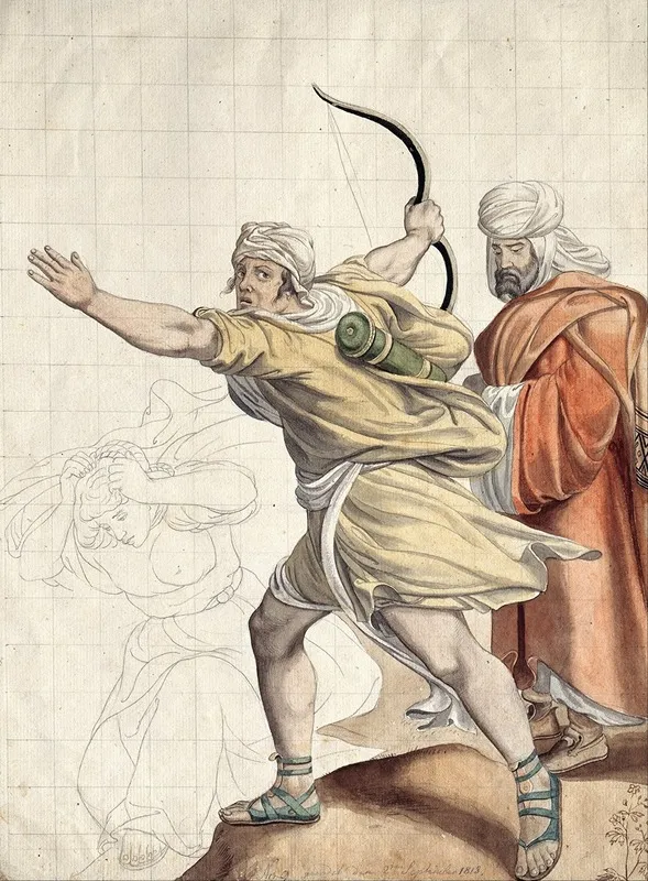 Fleeing Archers Wall Art by Friedrich von Olivier - High-Resolution Digital Print