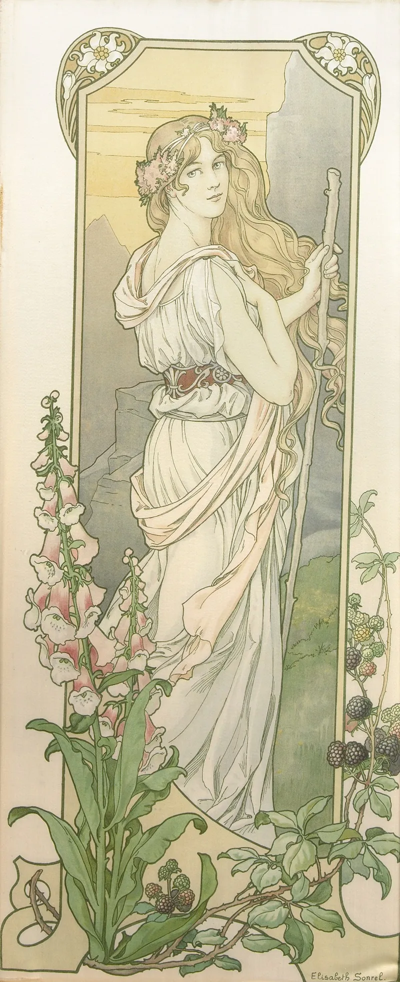 Fleur Des Montagne Wall Art by Elisabeth Sonrel - High-Resolution Digital Print