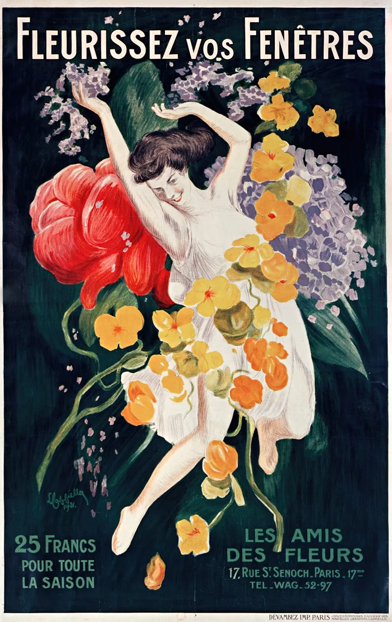 Fleurissez Vos Fenetres Wall Art by Leonetto Cappiello - High-Resolution Digital Print