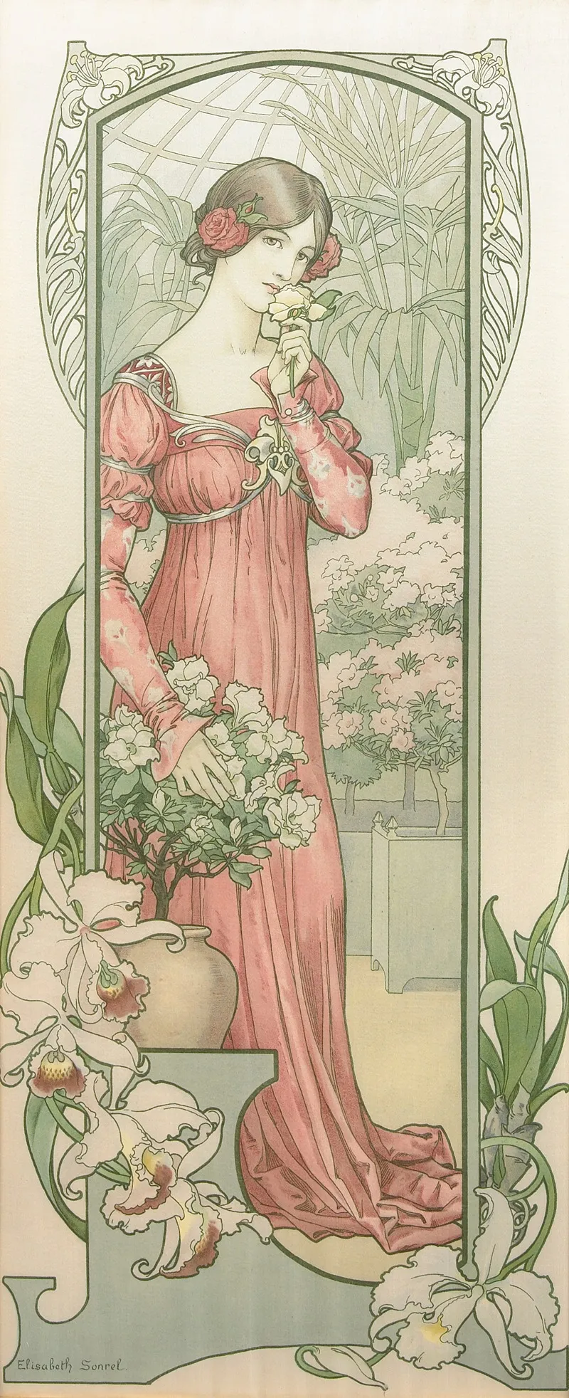 Fleurs De Serre Wall Art by Elisabeth Sonrel - High-Resolution Digital Print