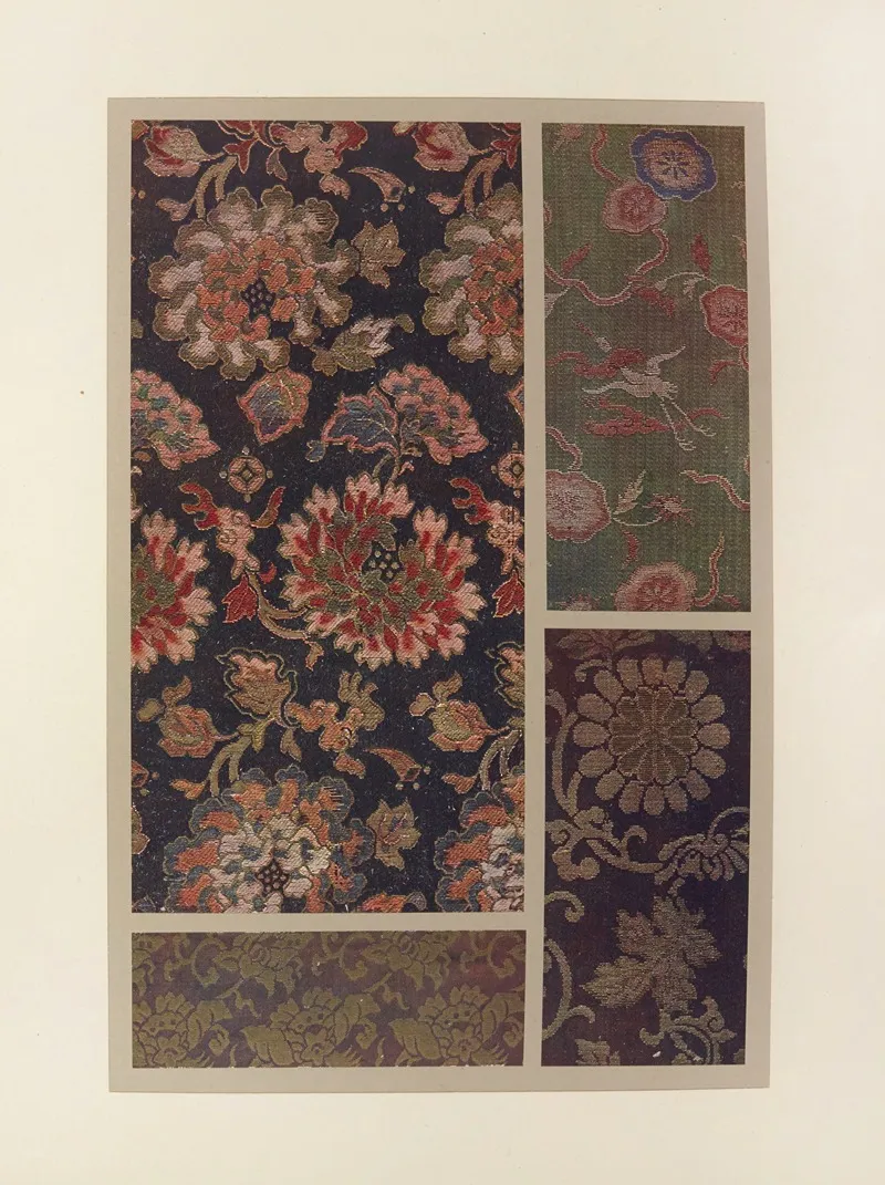 Fleurs Stylisees Grue Au Vol Et Fleurs Stylisees Fleurs Stylisees Chrysanthemes