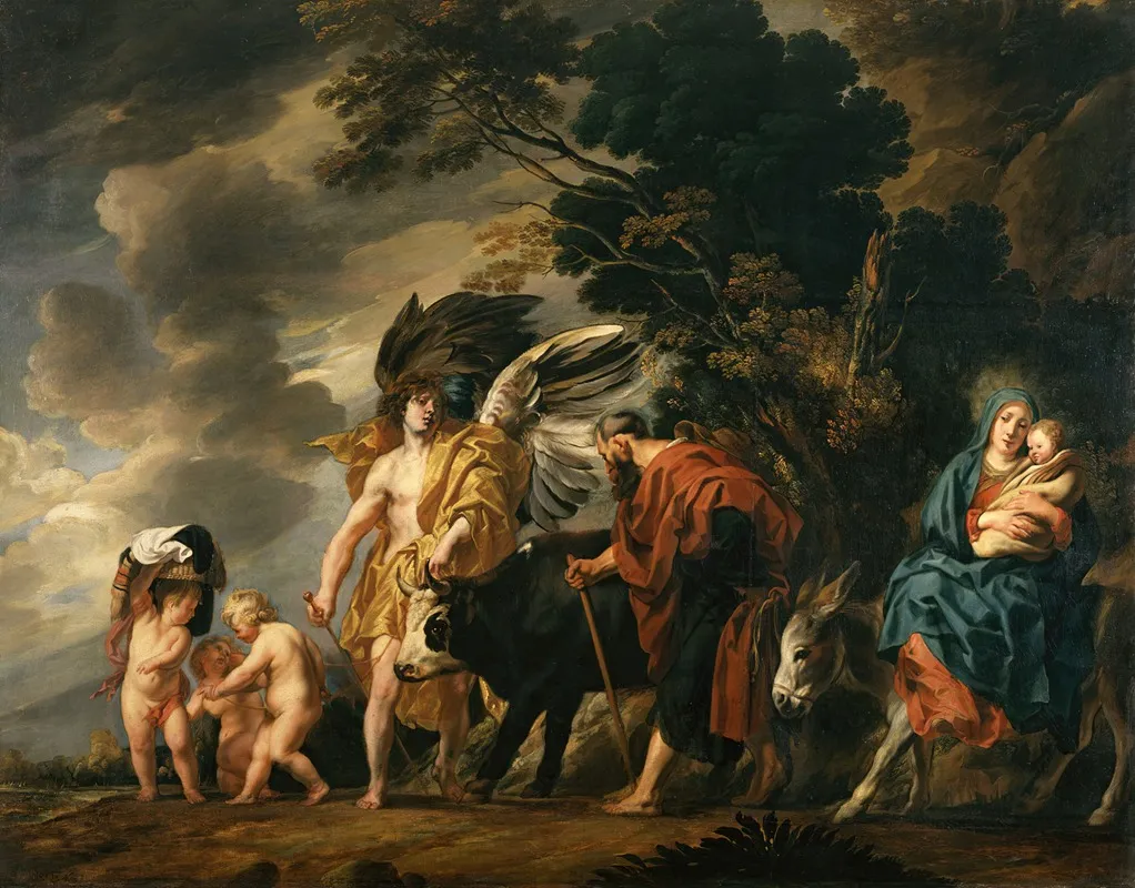 Flight Of The Holy Family Into Egypt Wall Art by Jacob Jordaens - High-Resolution Digital Print