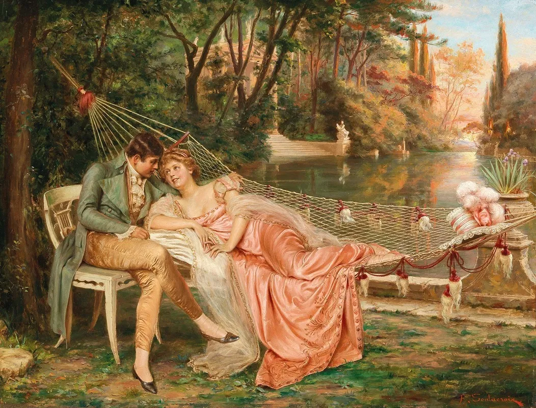 Flirting In The Park Of The Villa Borghese Rome Wall Art by Frédéric Soulacroix - High-Resolution Digital Print