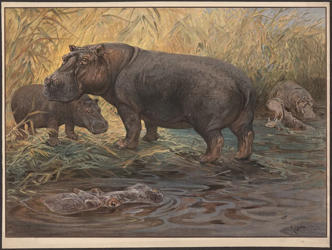 Flodhest Wall Art by Karl Wagner - High-Resolution Digital Print