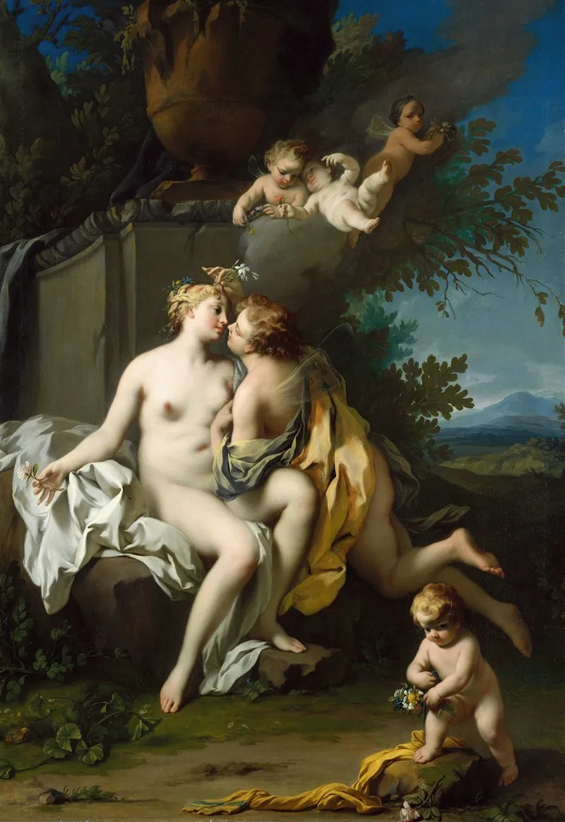 Flora And Zephyr 2 Wall Art by Jacopo Amigoni - High-Resolution Digital Print