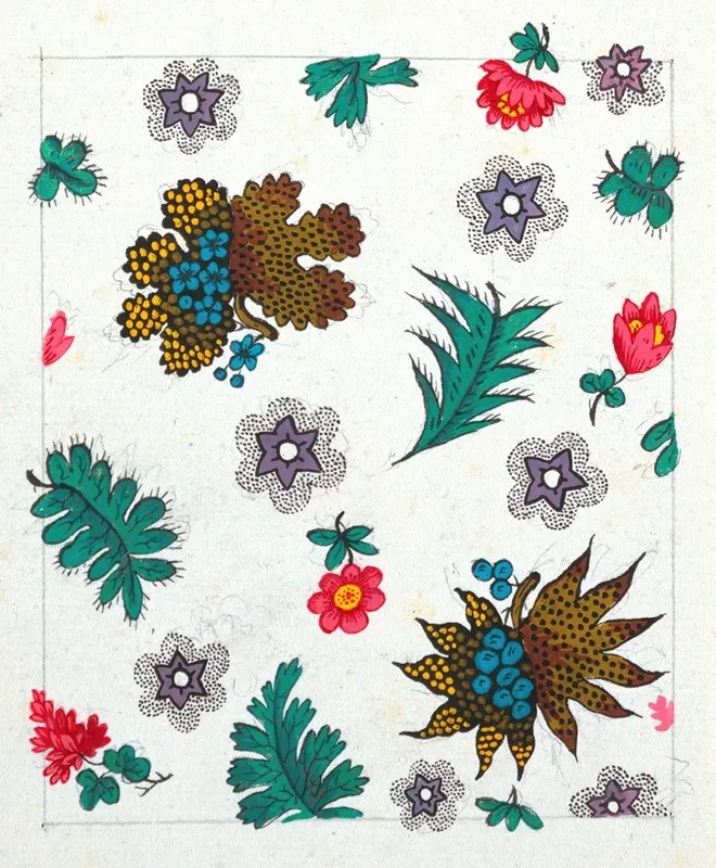 Floral Design For Printed Textile Pl Ii