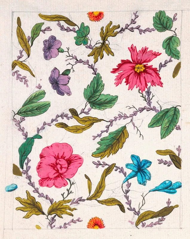 Floral Design For Printed Textile Pl Vi