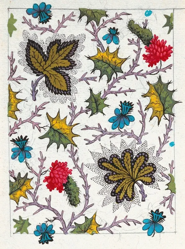 Floral Design For Printed Textile Pl Vii