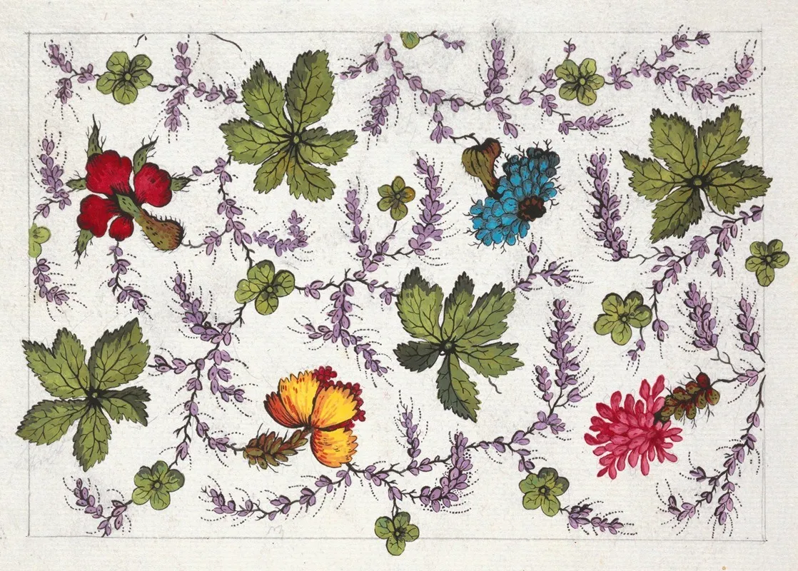 Floral Design For Printed Textile Pl X