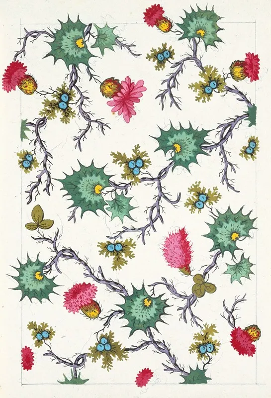 Floral Design For Printed Textile Pl Xv