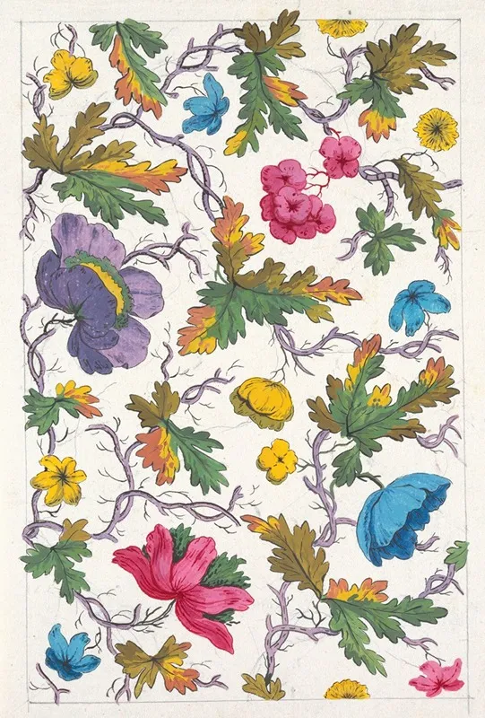 Floral Design For Printed Textile Pl Xvii