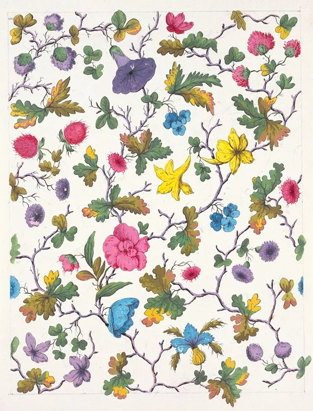 Floral Design For Printed Textile Pl Xx