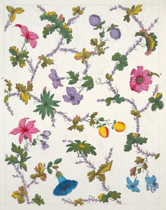 Floral Design For Printed Textile Pl Xxi