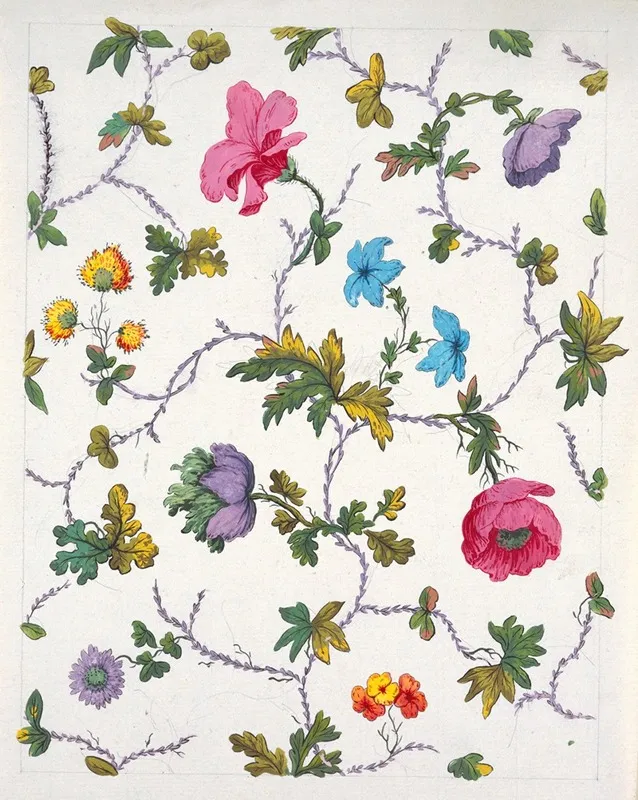 Floral Design For Printed Textile Pl Xxii