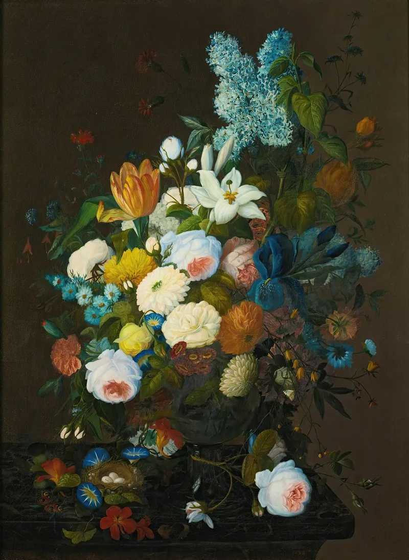 Floral Still Life 4 Wall Art by Severin Roesen - High-Resolution Digital Print