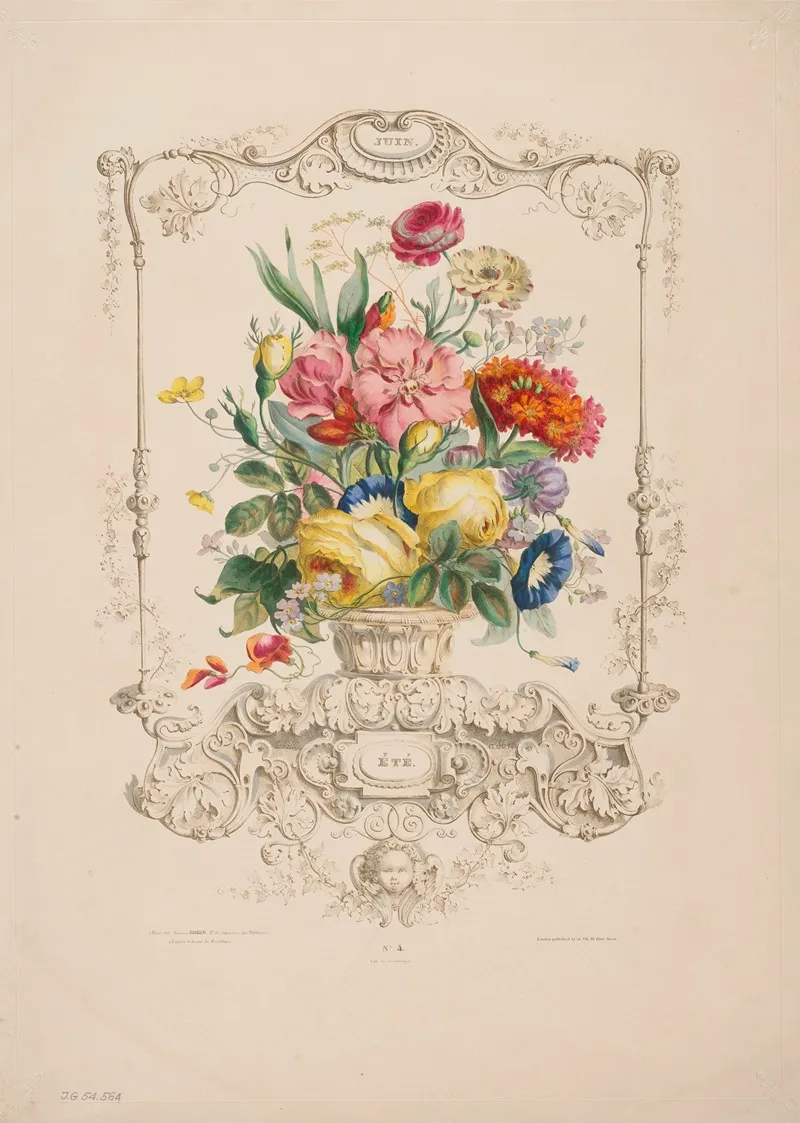 Flore Des Quatre Saisons Pl 07 Wall Art by Louis-Pierre Schilt - High-Resolution Digital Print