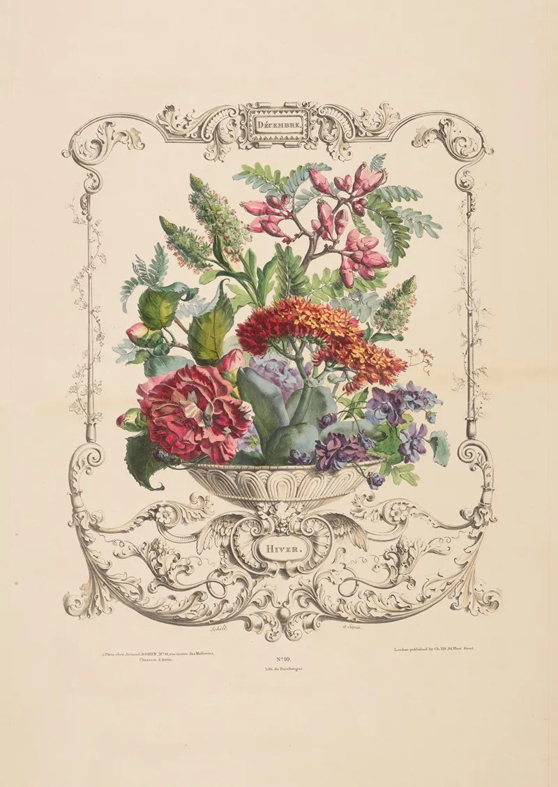 Flore Des Quatre Saisons Pl 08 Wall Art by Louis-Pierre Schilt - High-Resolution Digital Print