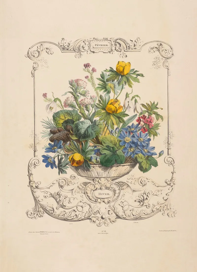 Flore Des Quatre Saisons Pl 11 Wall Art by Louis-Pierre Schilt - High-Resolution Digital Print