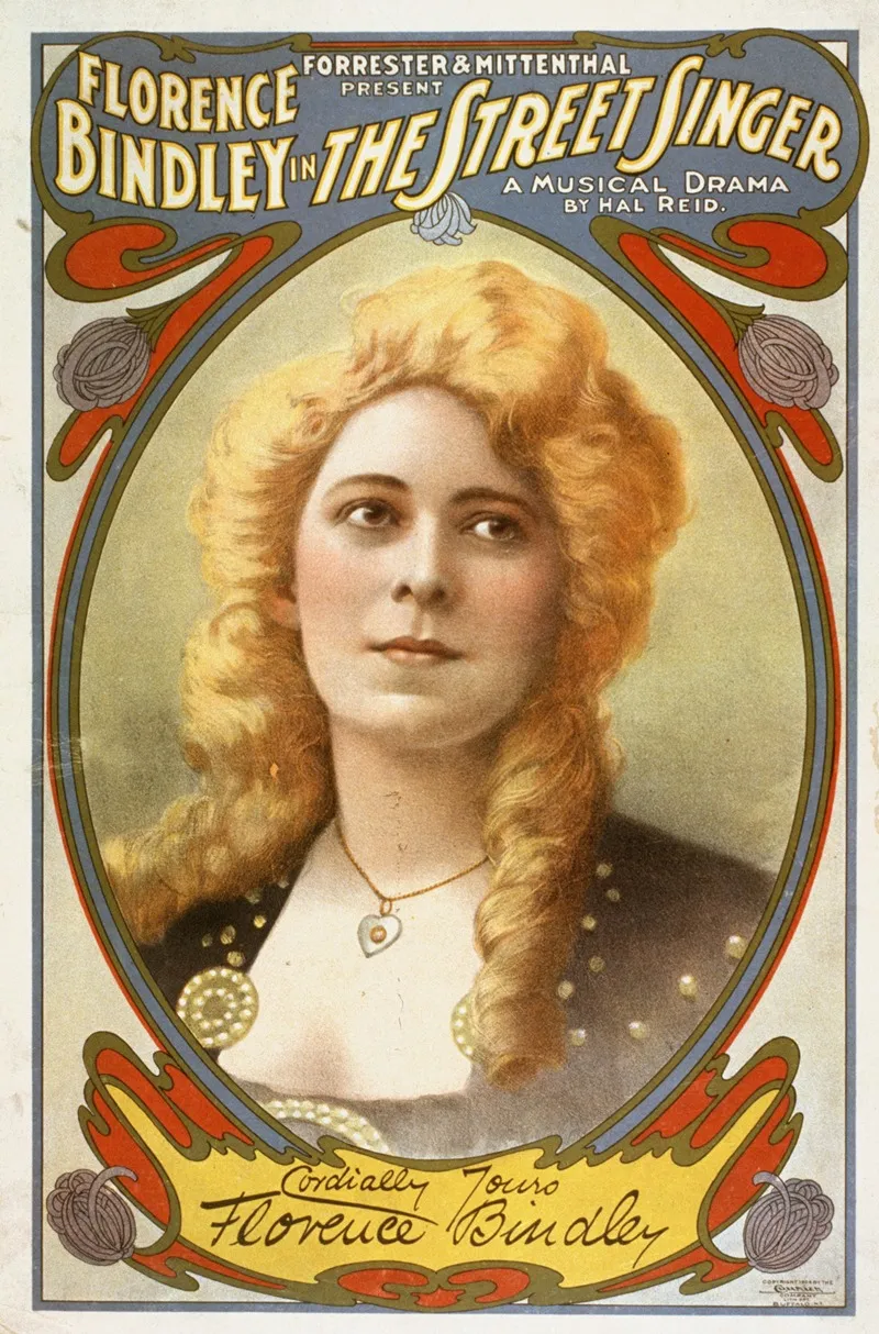 Florence Bindley In The Street Singer Wall Art by Anonymous - High-Resolution Digital Print