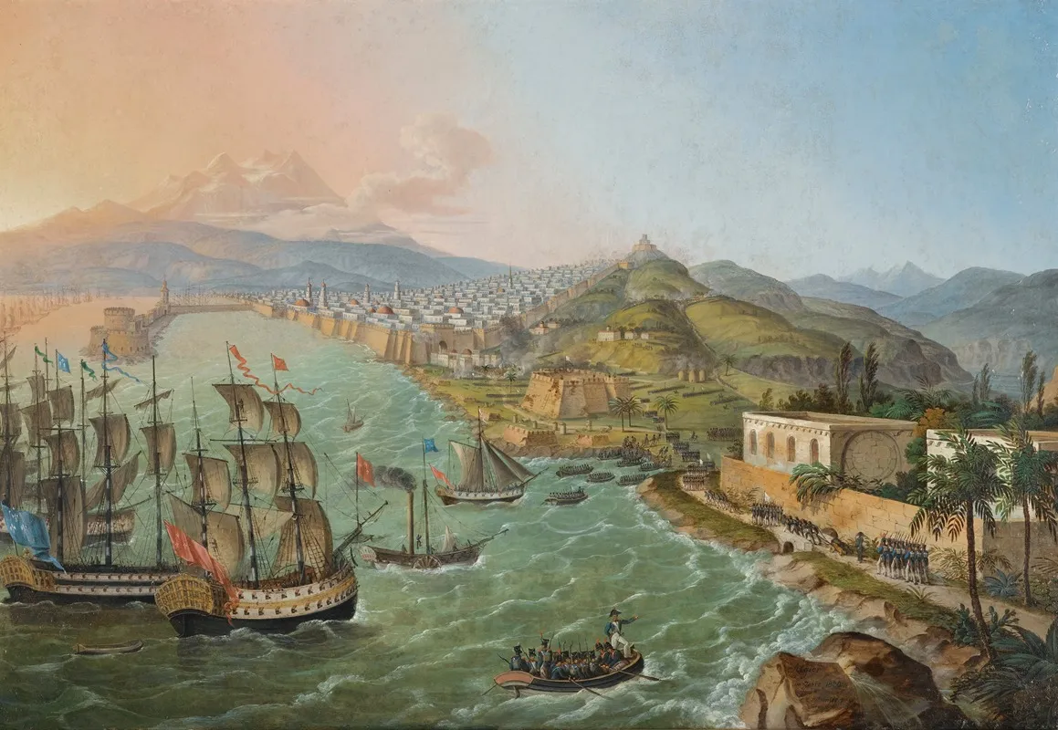 Flotilla Before Algiers Wall Art by C L Hofmeister - High-Resolution Digital Print
