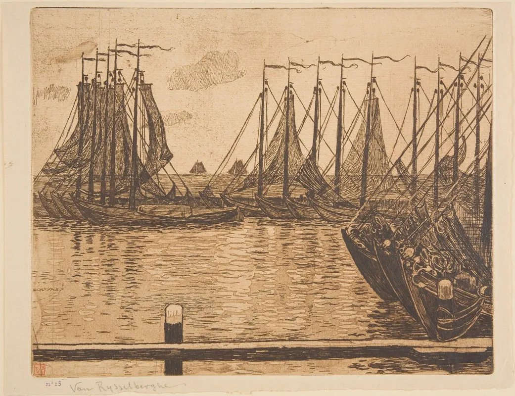 Flotille De Peche Volendam Bateaux En Rade