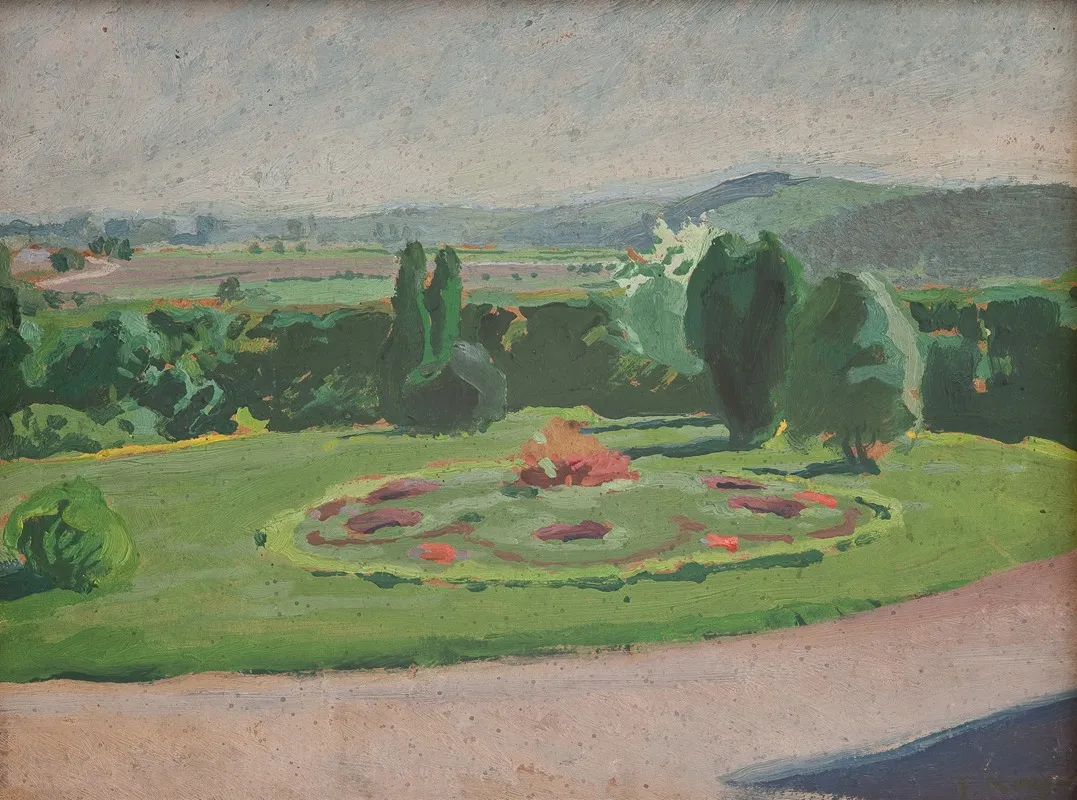 Flower Bed In Front Of The Manor