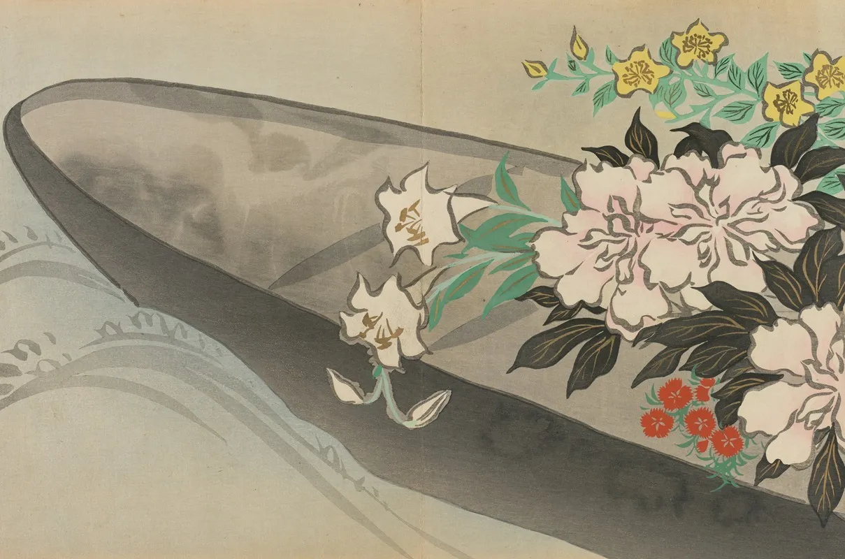 Flower Boat Hanabune Wall Art by Kamisaka Sekka - High-Resolution Digital Print