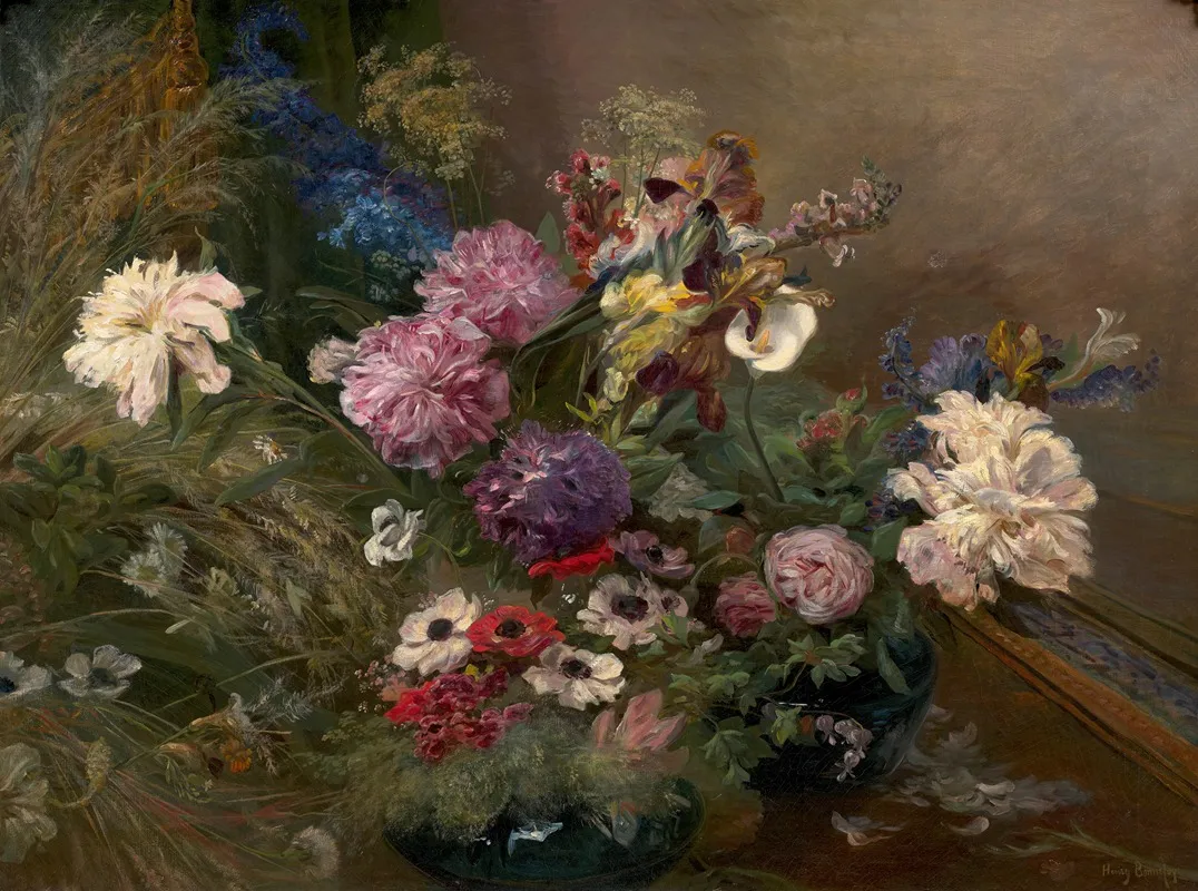 Flower Vase Composition Wall Art by Henri Arthur Bonnefoy - High-Resolution Digital Print
