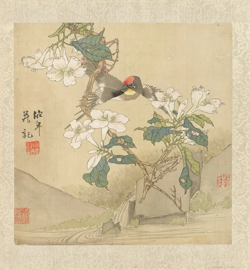 Flowers And Birds Pl 1 Wall Art by Ren Yi - High-Resolution Digital Print