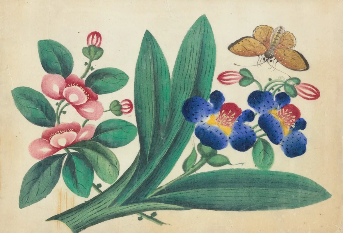 Flowers And Butterfly 2