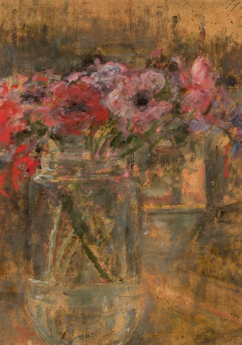 Flowers Anemones Wall Art by Olga Boznanska - High-Resolution Digital Print