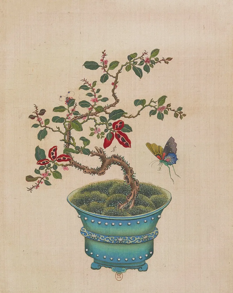 Flowers Birds And Insects Pl 08 Wall Art by Anonymous - High-Resolution Digital Print