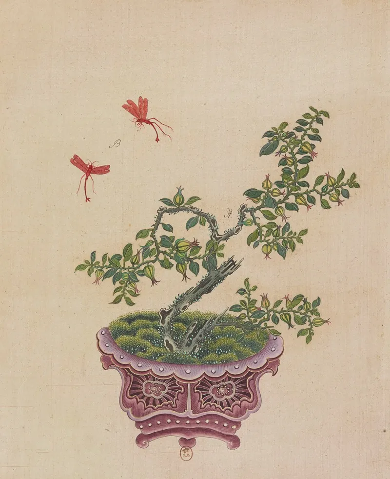 Flowers Birds And Insects Pl 09 Wall Art by Anonymous - High-Resolution Digital Print