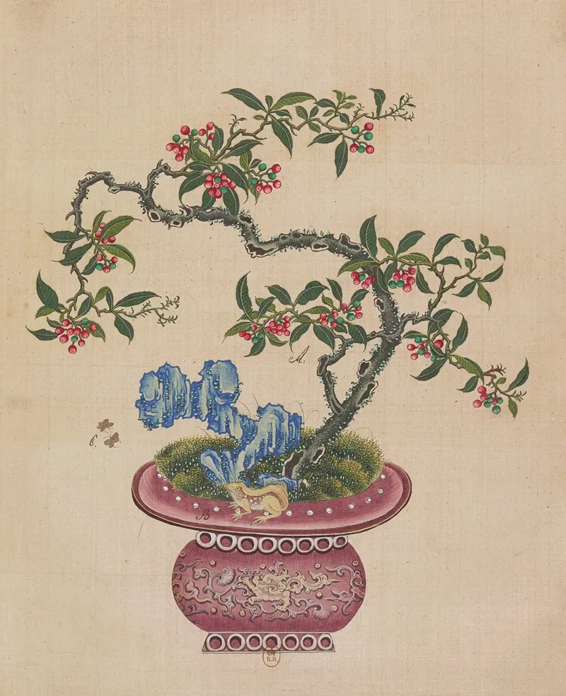 Flowers Birds And Insects Pl 29 Wall Art by Anonymous - High-Resolution Digital Print