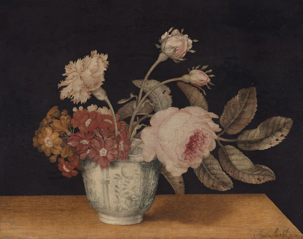 Flowers In A Delft Jar 2 Wall Art by Alexander Marshal - High-Resolution Digital Print