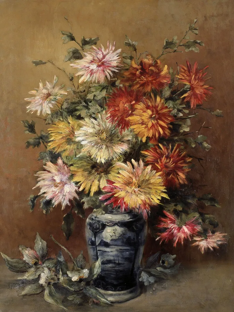 Flowers In A Vase 25 Wall Art by Mary Gasparoli - High-Resolution Digital Print