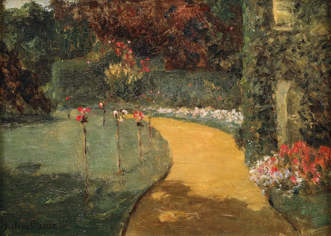 Flowers In The Garden Wall Art by Albert Julius Olsson - High-Resolution Digital Print