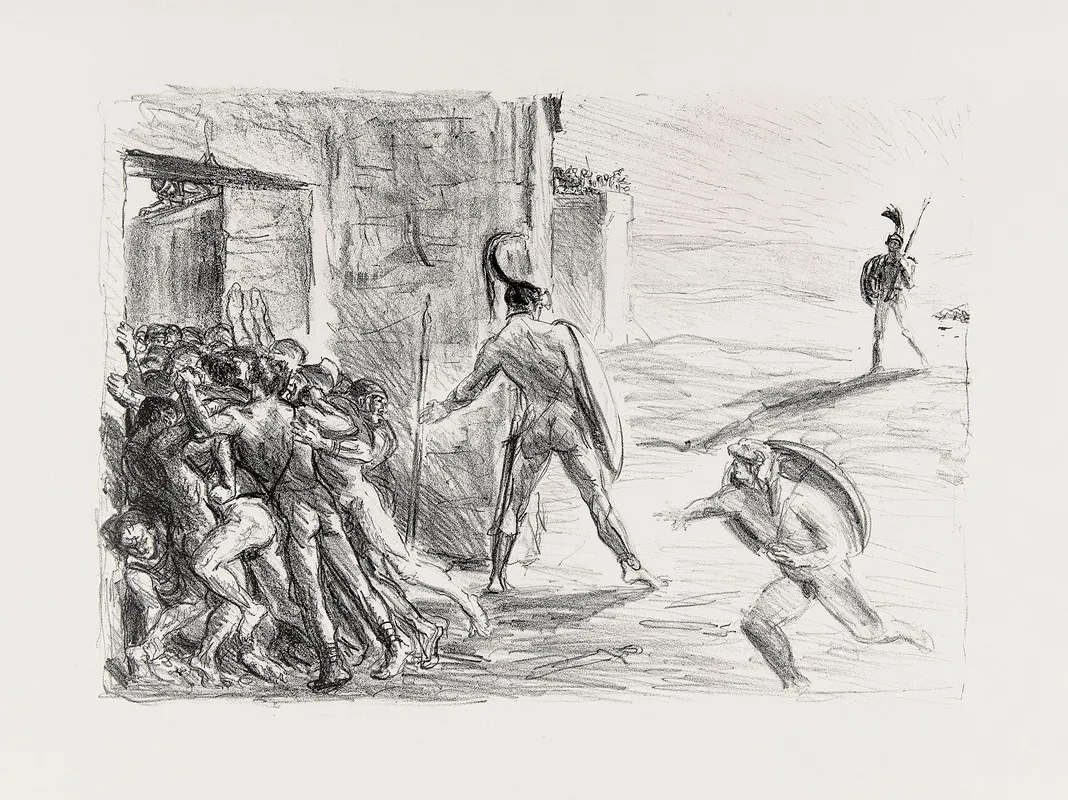 Flucht Der Troer In Die Stadt