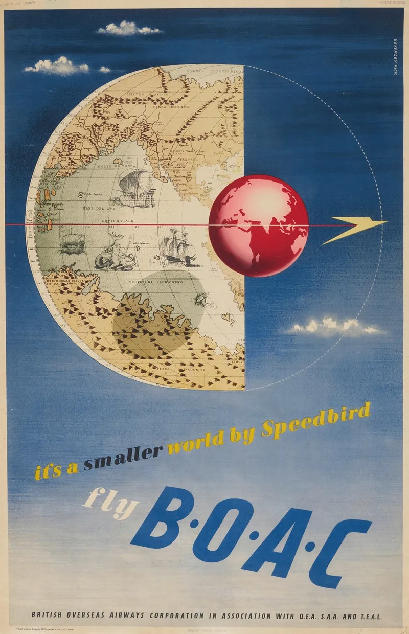 Fly B O A C Wall Art by Beverley Pick - High-Resolution Digital Print