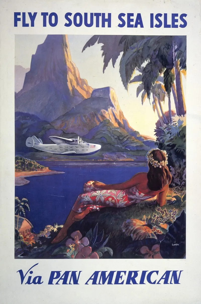 Fly To South Sea Isles Via Pan American Wall Art by Paul George Lawler - High-Resolution Digital Print