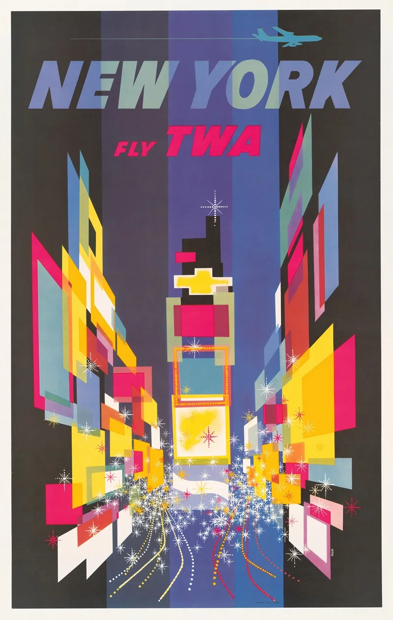 Fly Twa New York Wall Art by David Klein - High-Resolution Digital Print