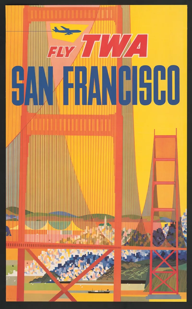 Fly Twa San Francisco Wall Art by David Klein - High-Resolution Digital Print