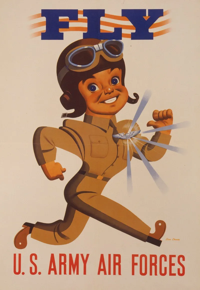 Fly U S Army Air Forces Wall Art by Stan Ekman - High-Resolution Digital Print