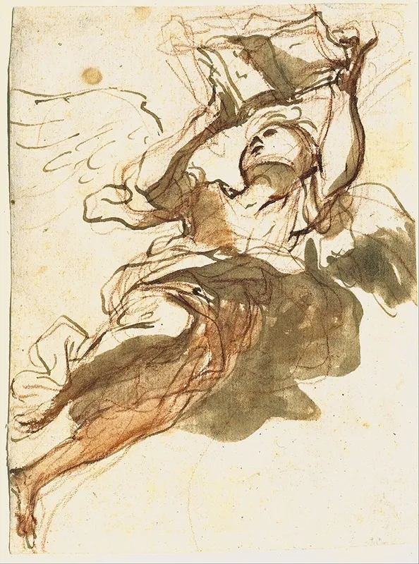Flying Angel 3 Wall Art by Mattia Preti - High-Resolution Digital Print
