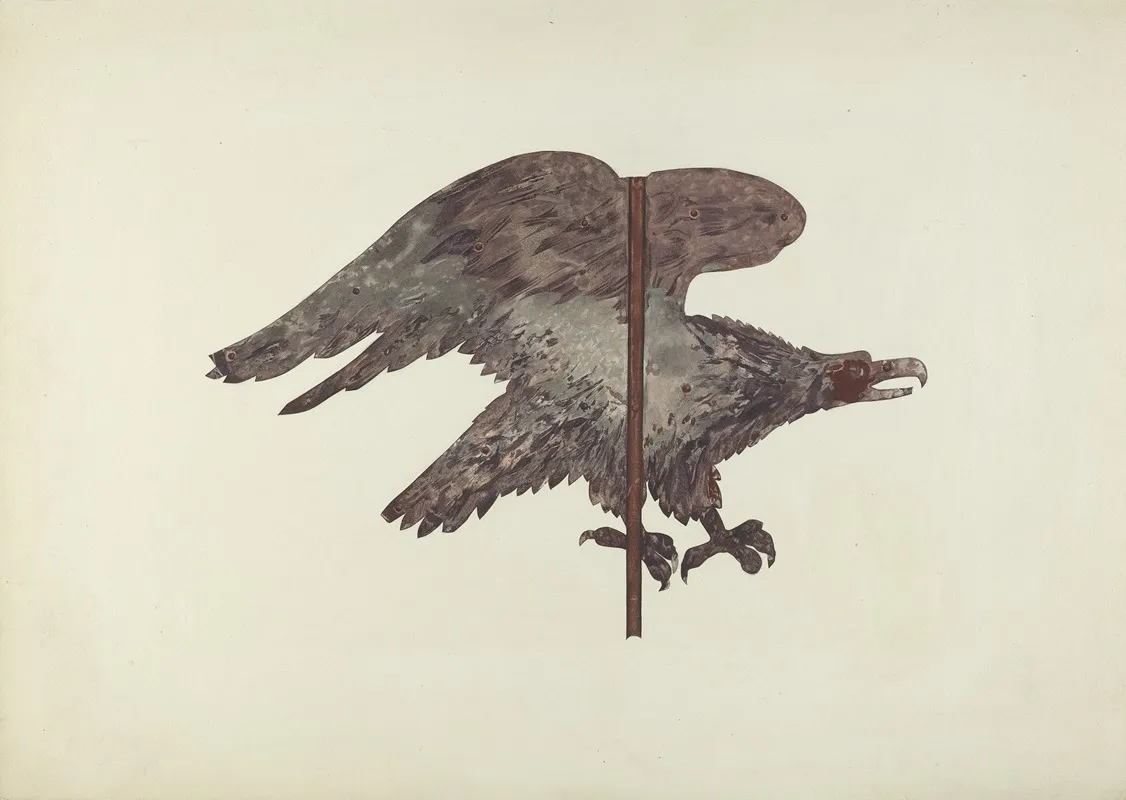 Flying Eagle Weather Vane Wall Art by Robert Barton - High-Resolution Digital Print