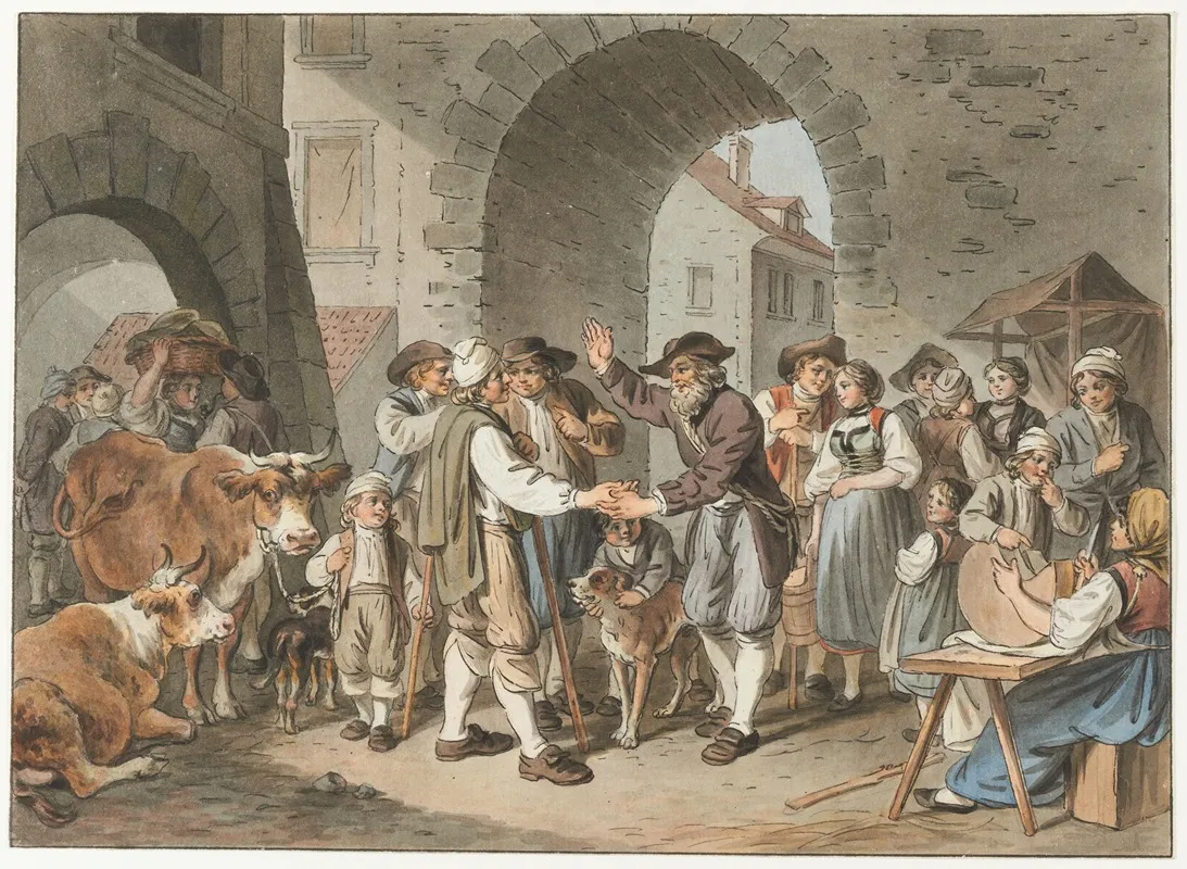 Foire Aux Bestiaux Wall Art by Sigmund Freudenberger - High-Resolution Digital Print